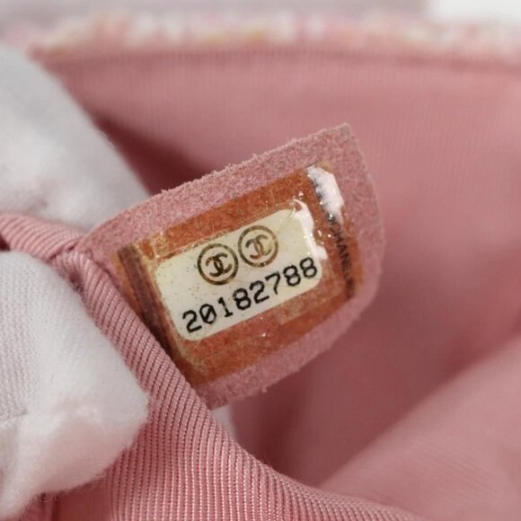 CHANEL Chain Matelasse 2.55 Shoulder Bag Tweed Pink CC Auth 121623AM - Picture 12 of 16
